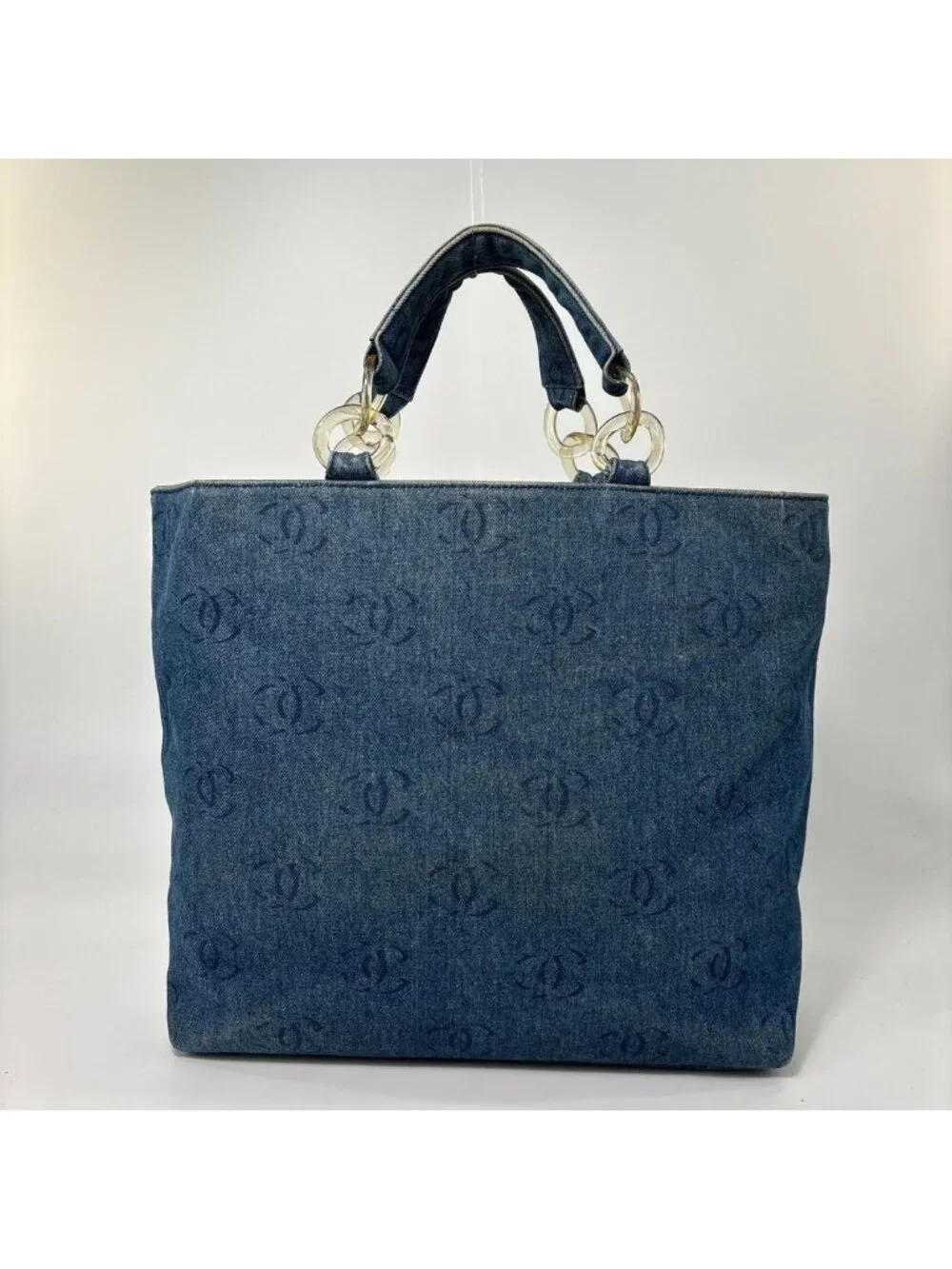 Chanel CC Logo Tote Bag Denim